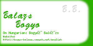 balazs bogyo business card